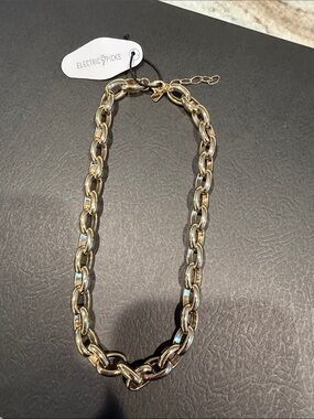 Electric Picks Gold Chunky Oval Link Necklace